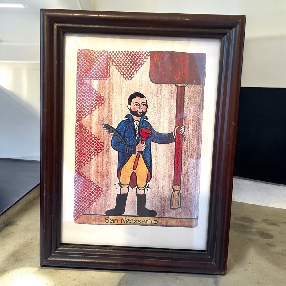 Folk Art, San Necesaro,Protector of people in need of a plumber,on the weekend